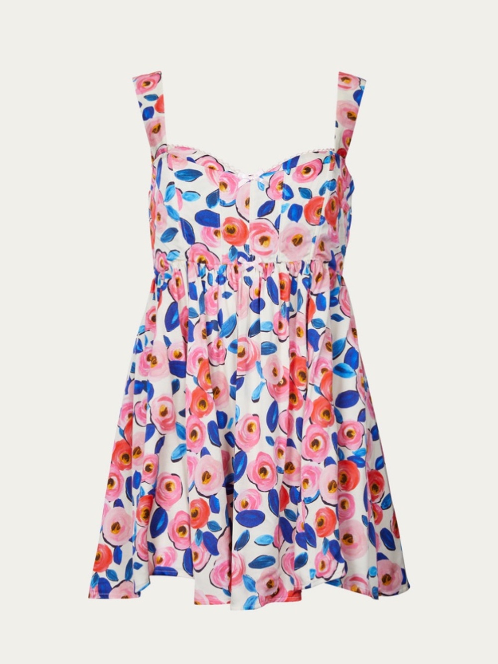 For Love & Lemons Gianna Mini Dress in Pink